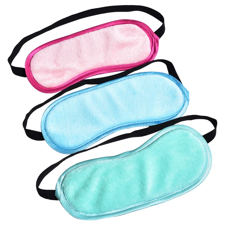 Small size Velvet Soft Colorful Eye Mask Air Freight Eyeshade For Traveling for Kids and children