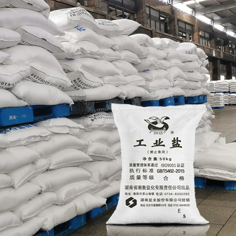 99.6% Nacl industrial salt sodium chloride 50kg package Factory direct supply