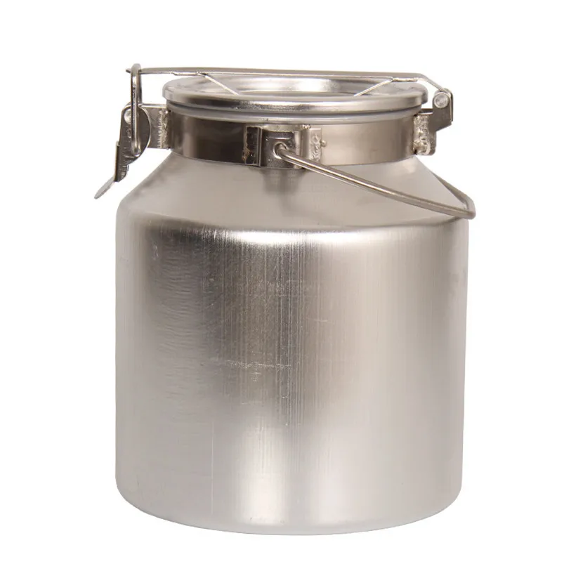 5L Aluminum Alloy Small Milk Bucket Handle CNC Machined Steel Small Metal Barrels Sealed Bucket Machinery Milling Stainless