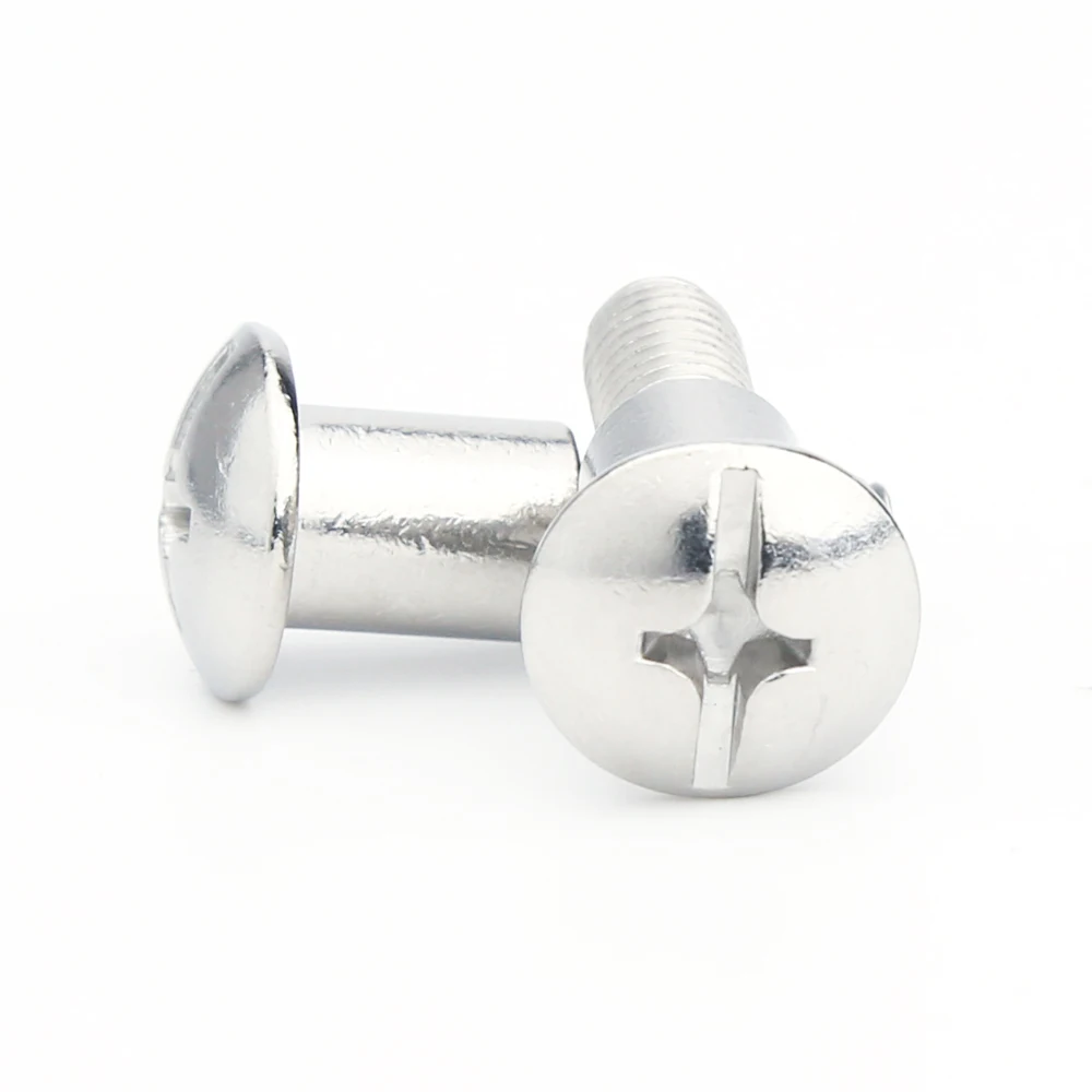 Large rod half thread mechanical screws stainless steel composite slotted round head screws