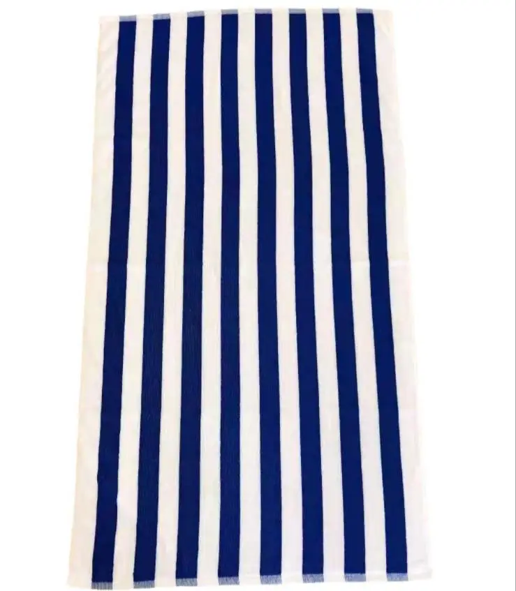 Cheap towels beach 100% cotton Customized Striped Cotton Beach Towels for Hotel and Resort