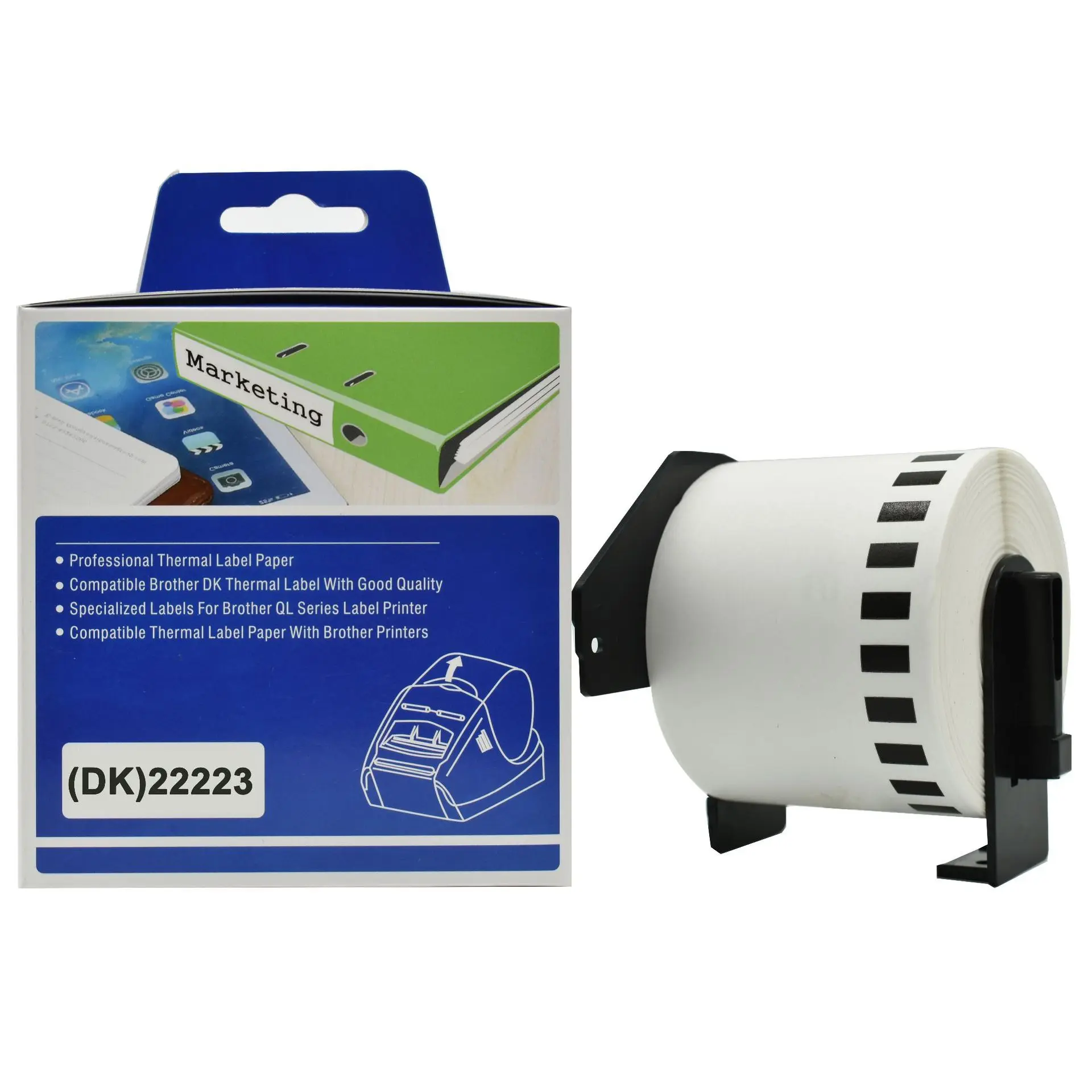 Compatible Thermal Die Cut Labels DK11208 1208 38MM*90MM*400PCS for Brother Good Price Custom Sticker Chemical Print Industries