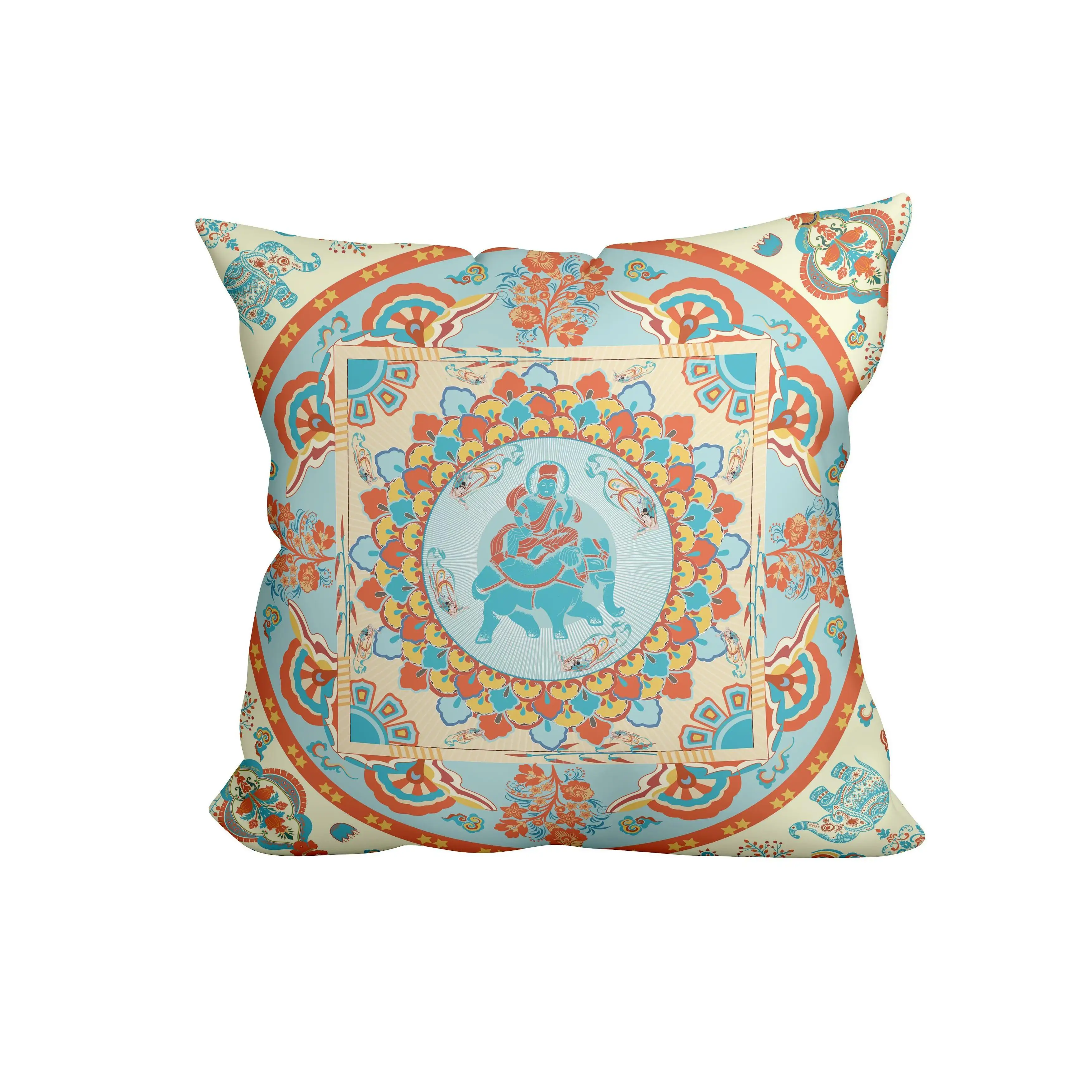 Подушка с принтом fundas para cojines azules розовая хлопковая Цветочная вышитая вручную матовая наволочка для волос и кожи