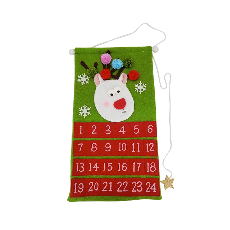 
Personalized 23 Inch Hanging Felt Handmade High Quality Advent Calendar Christmas 