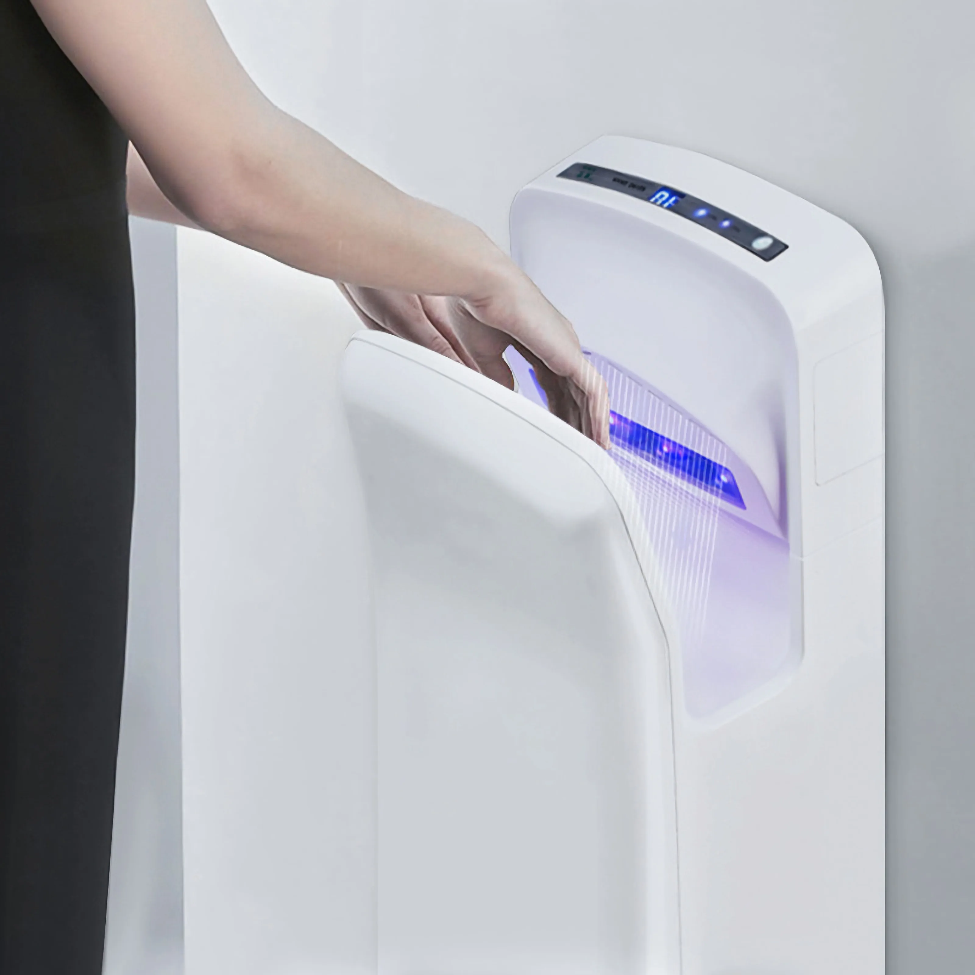Electrical Hands Free Commercial Infrared Sensor Wall Mounted Hand Dryer High Speed Jet Air Hand Dryer Body Sensor Electric 1850