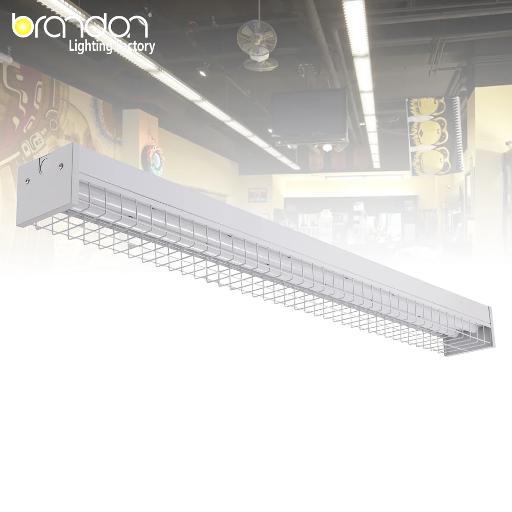 Wrap fixture T5 T8 fluorescent lamp PC cover surface mount led linear batten light