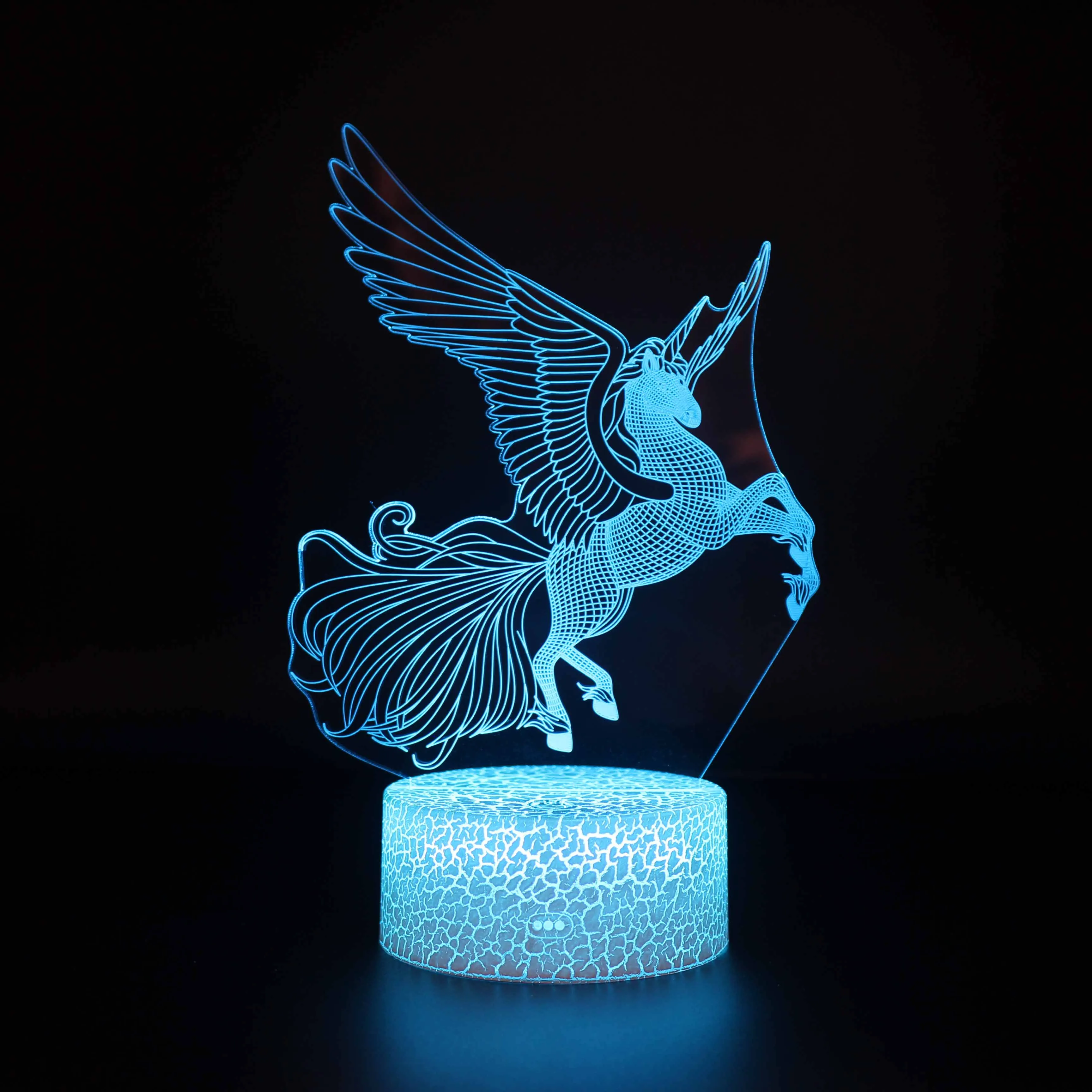 Unicorn 7 Colors Change + Remote Control Kids Night Light Illusion Lamps For Indoor Desk