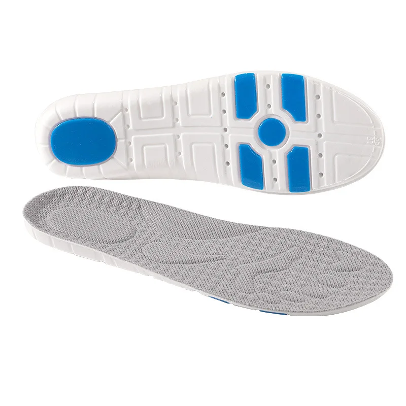 New Arrival! wholesale/custom Soft PU high elastic gel Sport insole for men and women sweat-absorbent BK fabric pads MOQ 1 PAIR