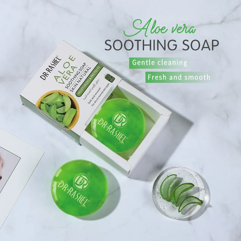 DR RASHEL Moisturizing soft and smooth skin box soap aloe vera  for 100 grams  with money