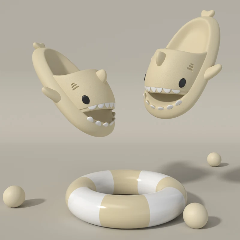 New Design Adult Shark Slippers Shark Slides Drop Shipping Products 2024 Cloud Shark Slides Shoes Original Design Supplier