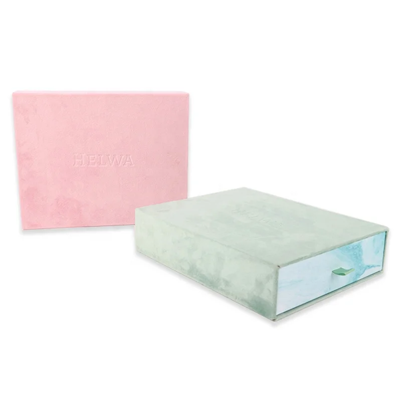 Wholesale elegant velvet suede crafts packaging gift box for sunglass, cosmetics, electronic products