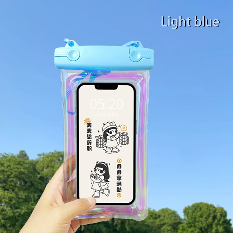 Laser Pvc Black Cell Phone Cover Waterproof Polythene Zip Smart Phone cases Bags For Phone Accessories Electronic Product