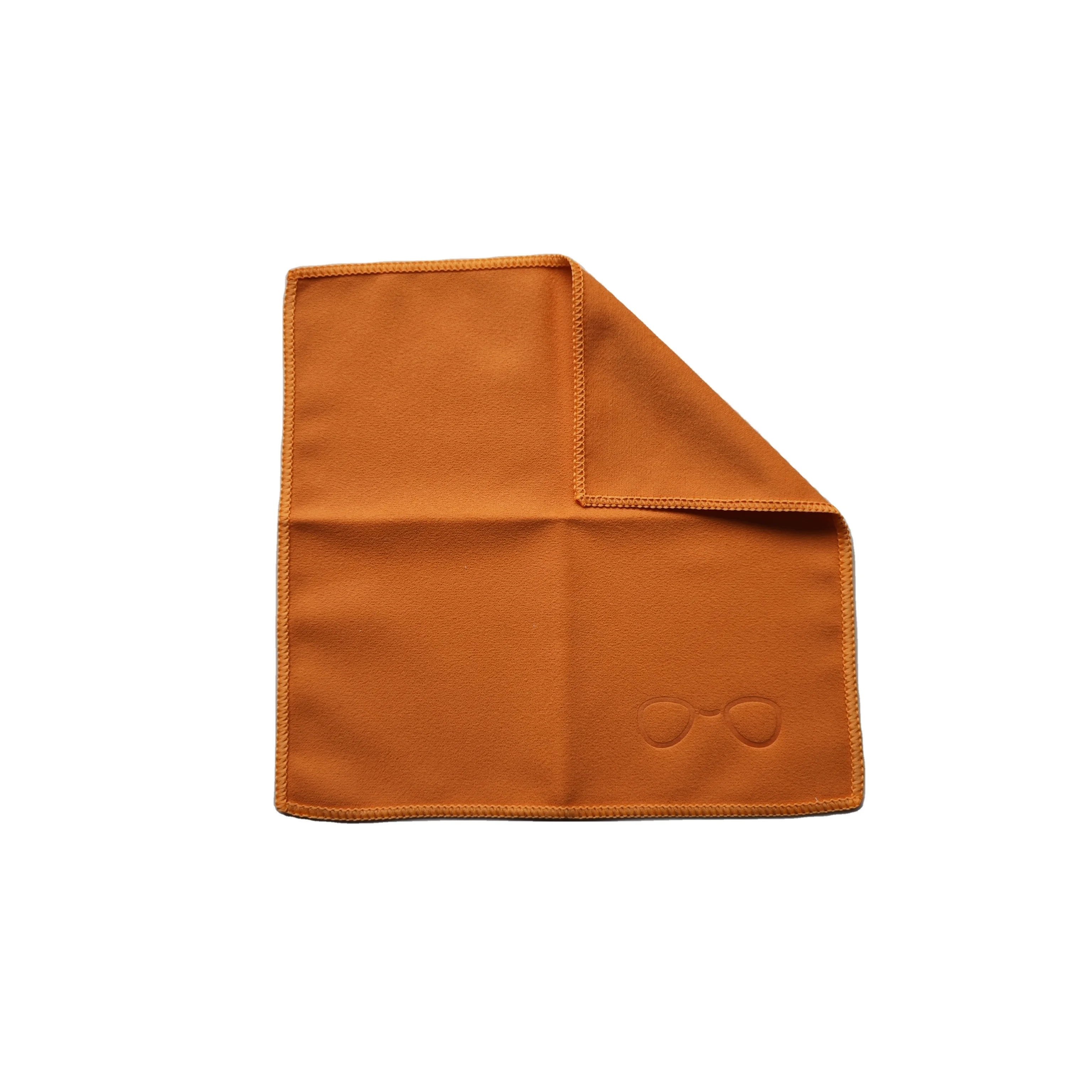 Custom Embossing Logo Round Edge Eyeglasses Eye Glasses Cleaning Cloth Embossed Microfiber Sunglass Cleaning Cloth