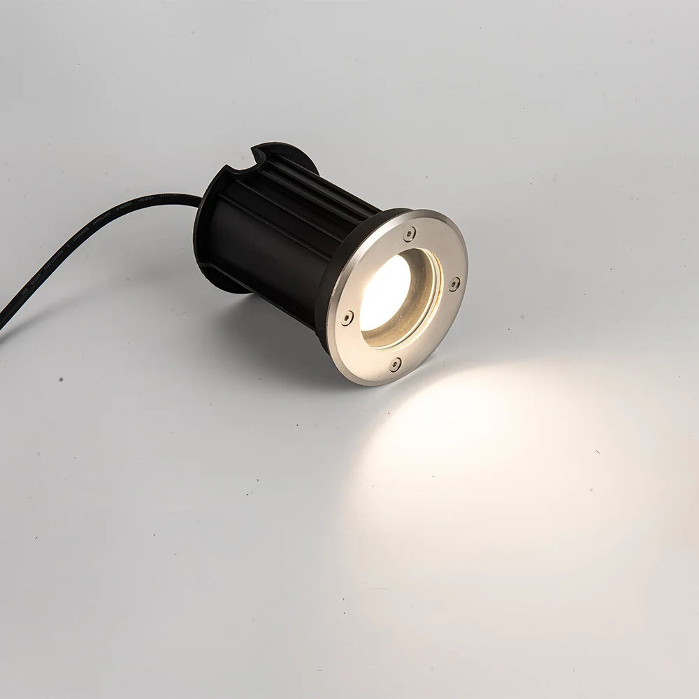 5W IP65 Waterproof Outdoor Garden LED Light Aluminum Body Ground Lamp with Gu10 Socket for Lawn Landscape AC Power Supply