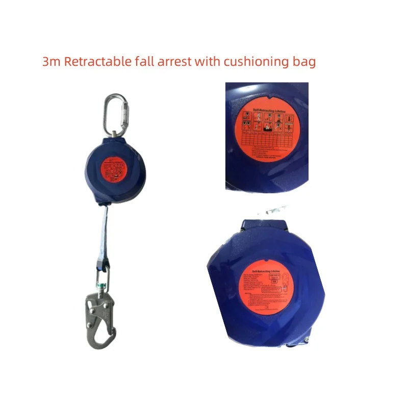ANT5PPE 3 Meter Self Retracting Lifeline Durable Reliable Safety Solution Retractable Fall Arrester with Snap Hook