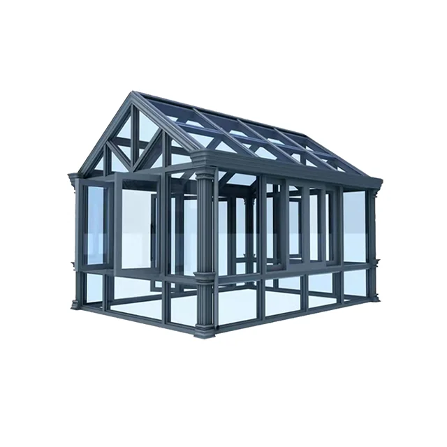 Long Lifetime Insulating Glass Sun Houses Aluminum Frame Sunroom Glass Home Veranda Design for Home Sun Room Glass House