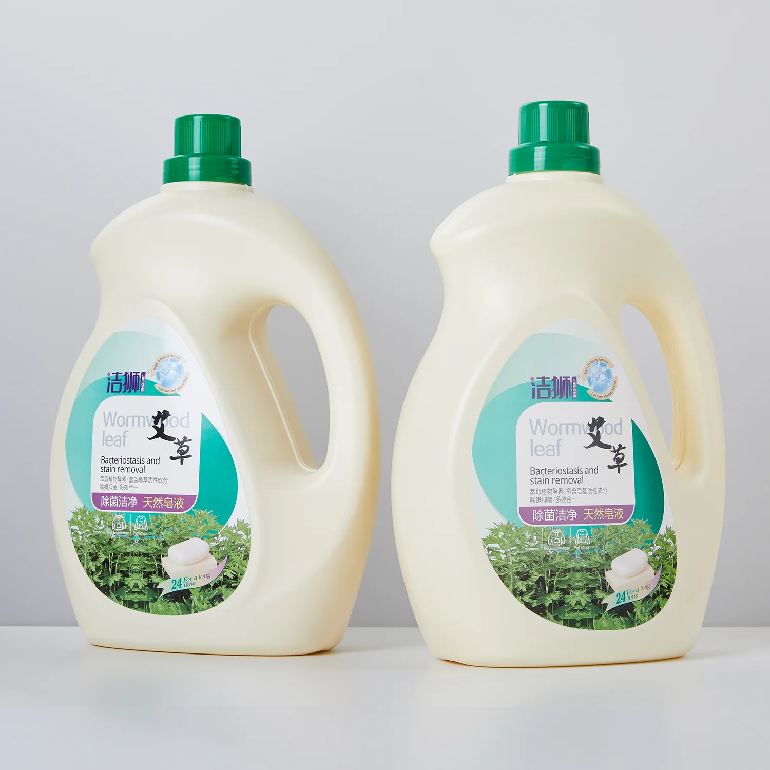 Jess large capacity natural soap liquid wormwood fragrance household efficient antibacterial laundry detergent