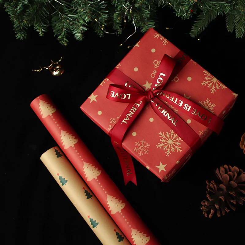 2022 Christmas Wrapping Paper Sheet for Wedding Kids Birthday Holiday Baby Shower Wrap Craft Paper Decor Gifts Packing Paper