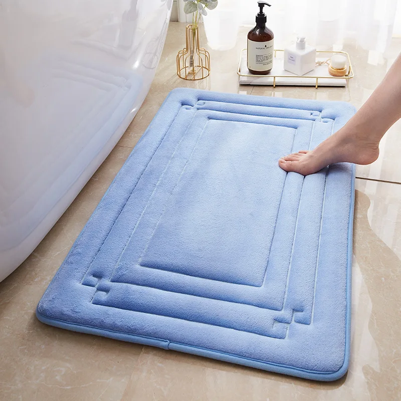 
Bathroom memory cotton absorbent floor mat household toilet non-slip mat quick-dry mat bathroom toilet door mat 