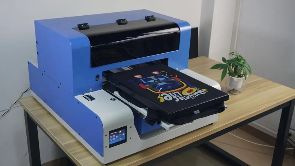 DTG Printer Direct To Garment T-shirt Printing Machine,  self use small flatbed T shirt printer