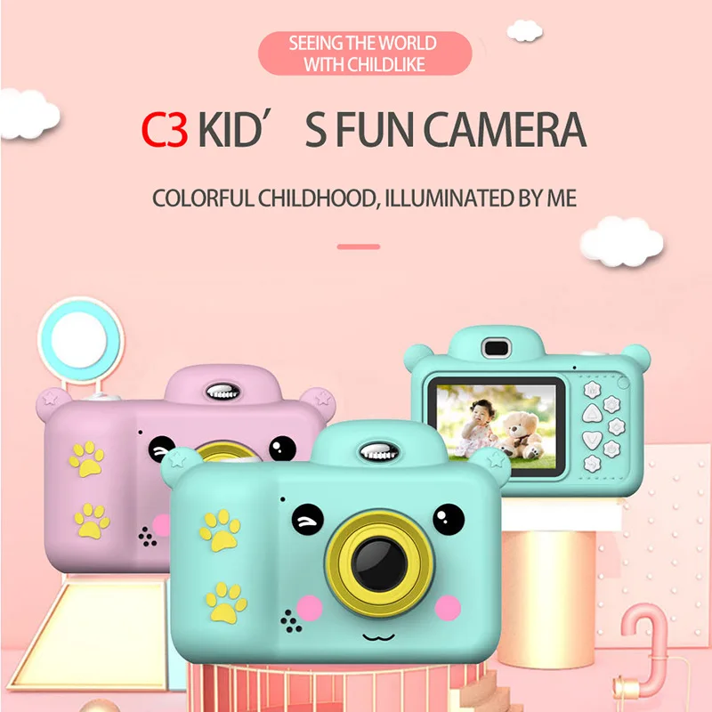 Детская цифровая камера 24MP 1080P видеокамера MP3 игры