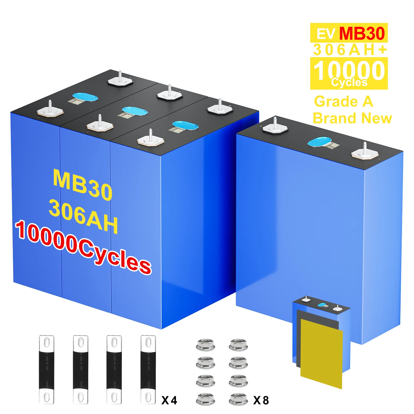 3 2 v EV E 306ah перезаряжаемый Lifepo4 призматический 10000 цикл автоматический класс Солнечный Ev автомобильный аккумулятор 36v 72v банковский пакет