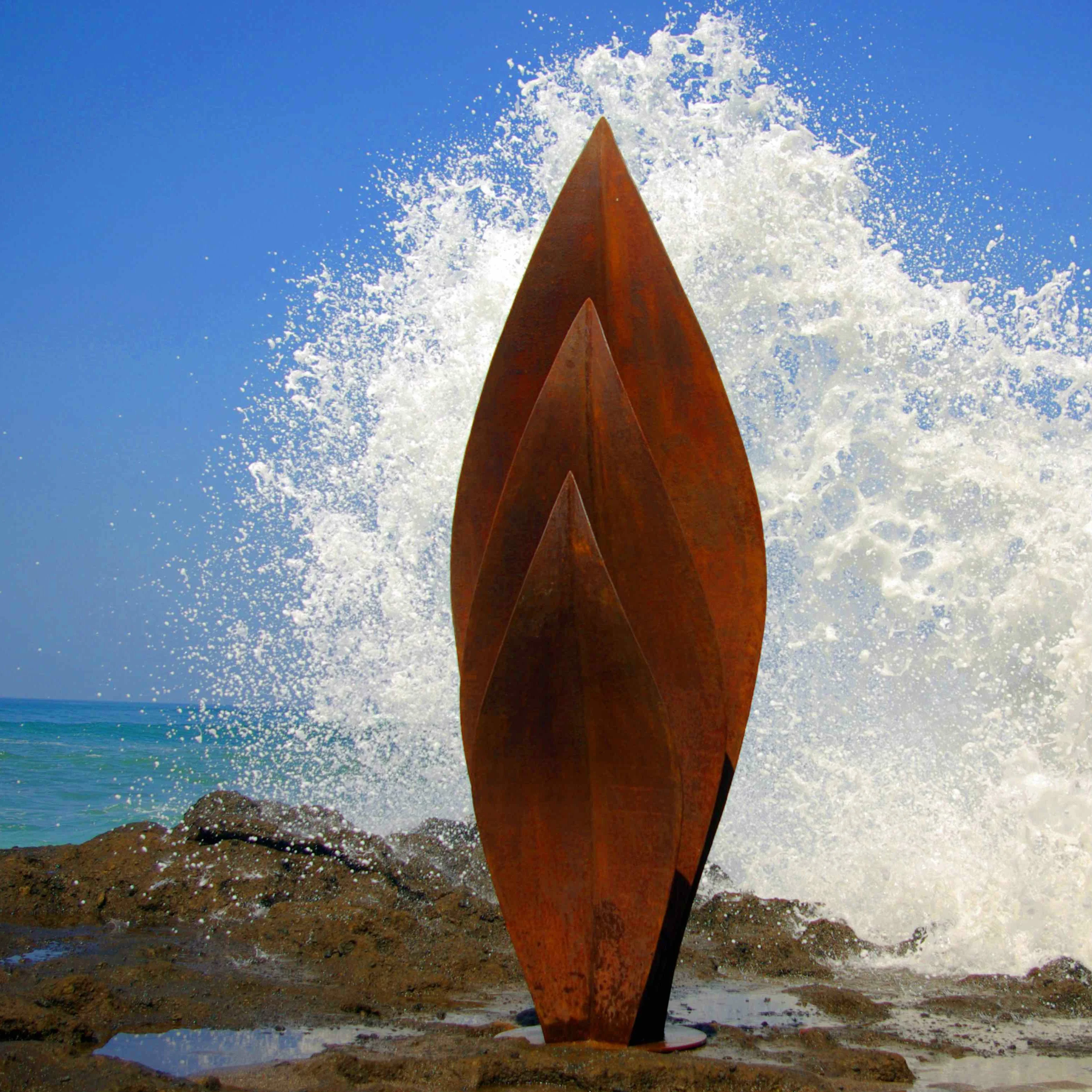 Keenhai Garden Heat-resistant Natural Rusty Design Modern Corten Steel Sculpture