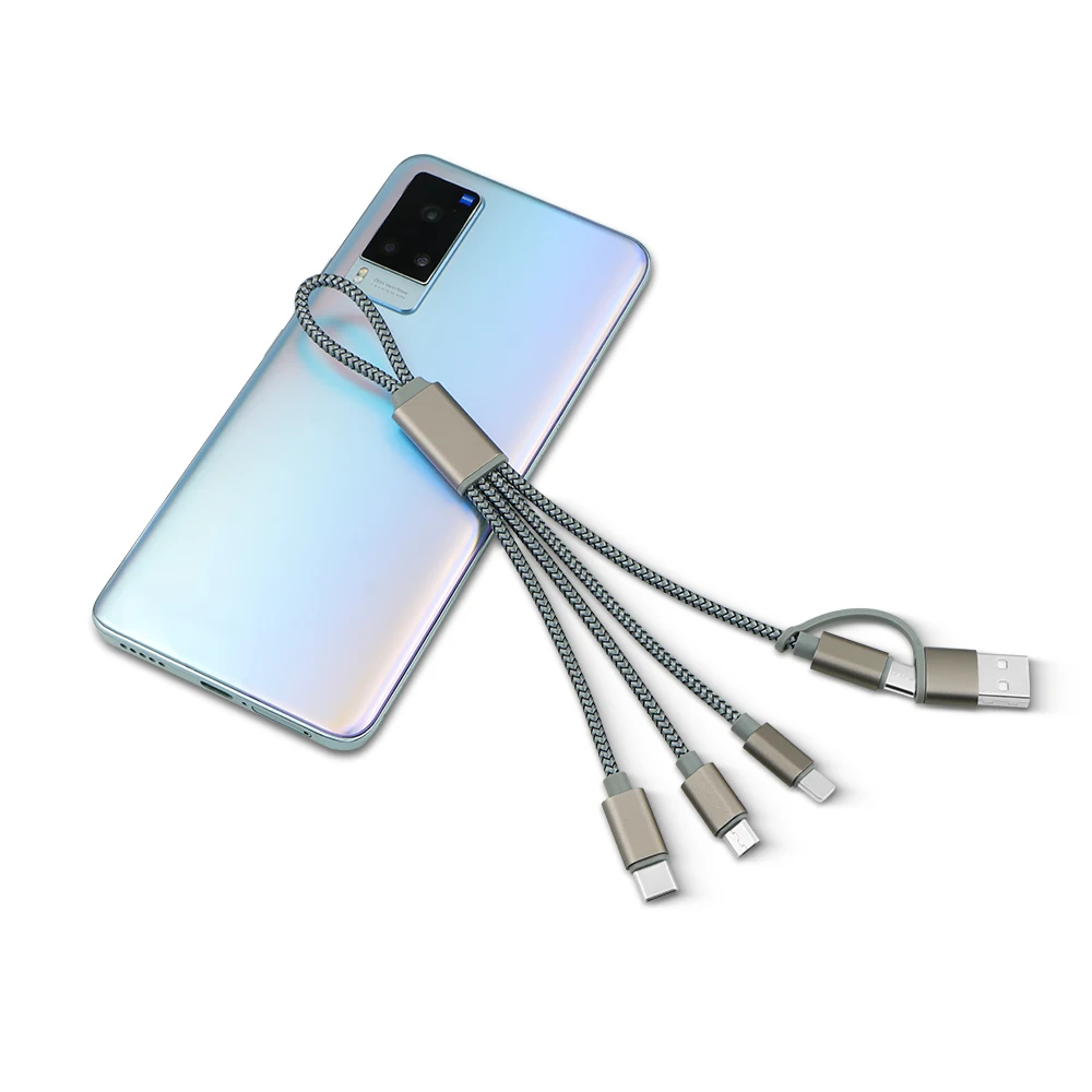 Настраиваемый логотип новый рекламный деловой подарочный набор Usb-гаджет 5 В/2А брелок зарядное устройство 3 в 1 Usb-кабель для мужчин и женщин подарочные товары
