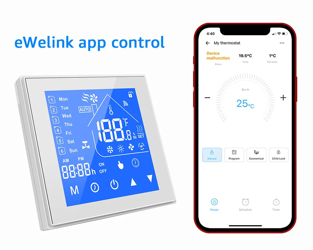 EWelink WiFi WirelessThermostat  Room Temperature Controller of Water/Electric Floor Heating Gas  Smart Thermostat home