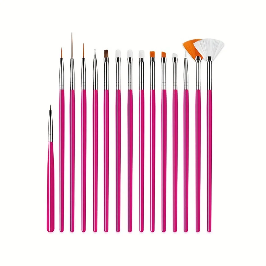 Nail Art Brush Set Manicure Dust Tools Gradient Gel Nail Polish Builder Drawing Carving Brushes French Nail Design Painting Pen