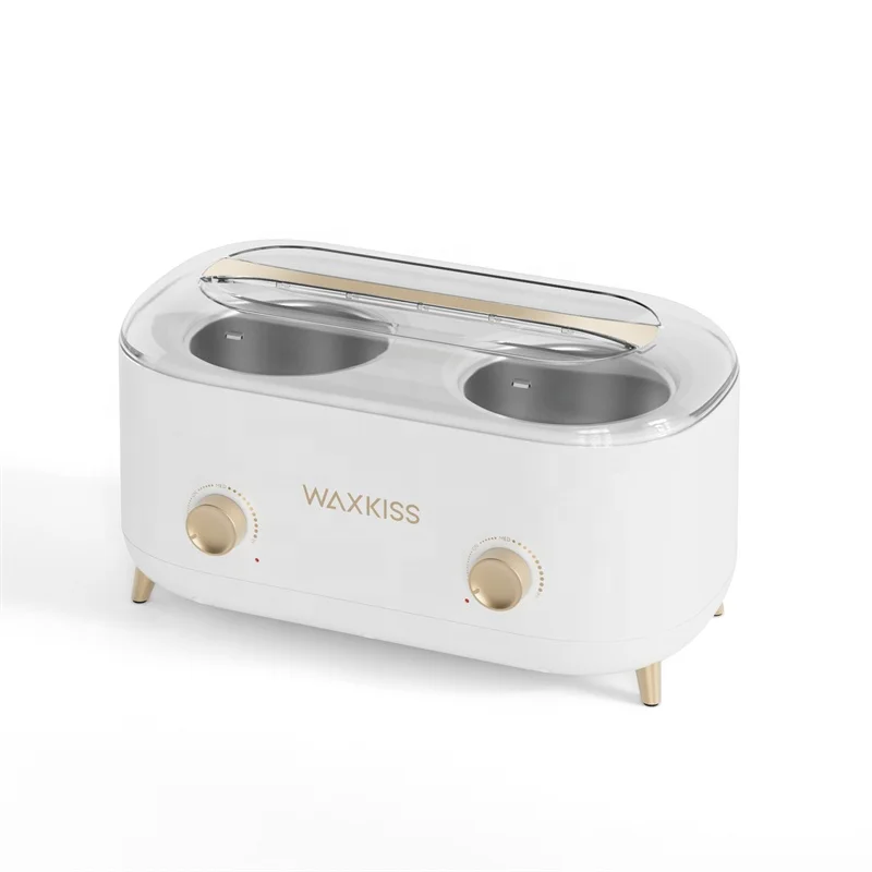 Wholesale Depilatory Double Pot Wax Warmer Professional 200w Patented Design Hair Removal Wax Heater For Sale