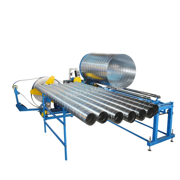 Low Price Round Air Duct Making Machine Roller Cutting Plasma Cutter Spiral Tubeformer Pipe Forming Machine From Preda