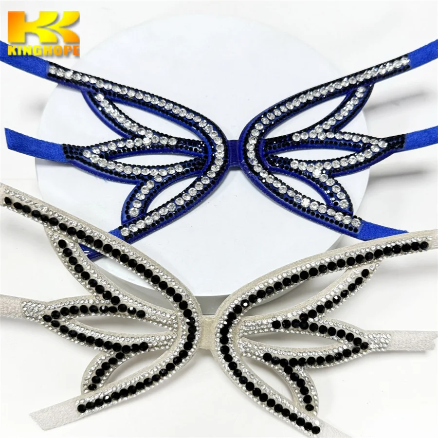 New lady sandals shoe uppers rhinestone diamond shoe accessories sandal upper for sales