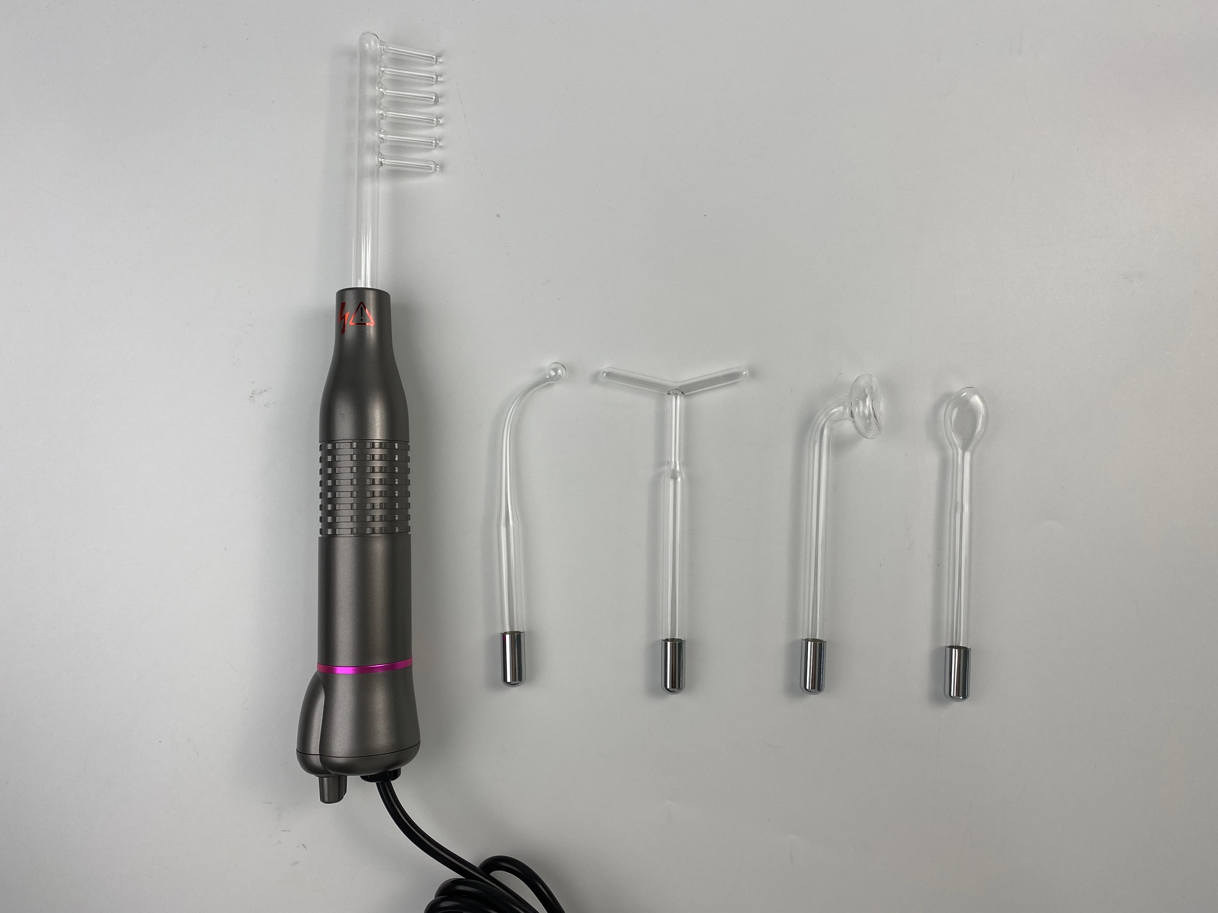 Portable Handheld 4 Glass Yellow Neon Argon Gas Tube Face Skin Factory Skin Beauty Device Wands Therapy Facial Care