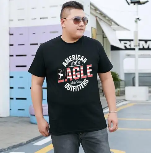 2021 new super fat oversized cotton short-sleeved T-shirt fat guy fat brother summer dress plus fat XL