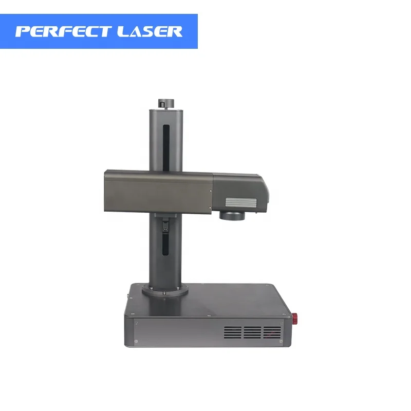 Perfect Laser 20W Industrial Built-in Computer Mini Desktop Hardware Jewelry Button Fiber Laser Engraver Marking Etching Machine