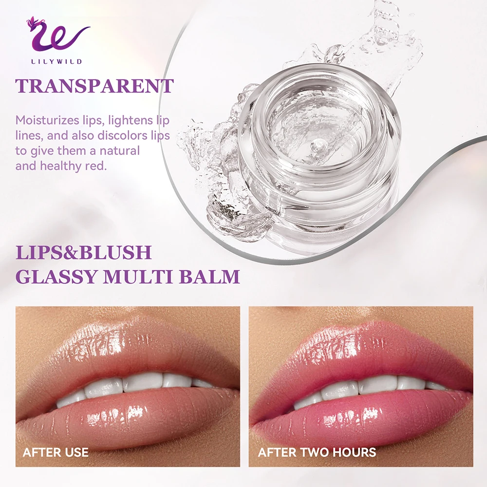 Lilywild make up products shimmering 2 in 1 magic blush on make up color changing rose lip and cheek tint cream blush