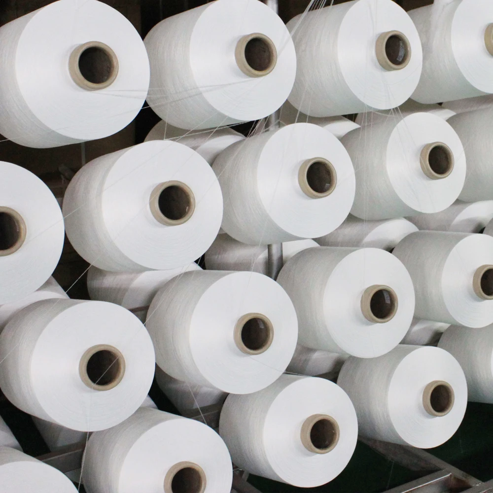 polyester yarn 75D/36F 50/36 75/36 dty fdy 100% polyesterAntibacterial High Tenacity Spandex Polyester DTY Covered Filament Yarn