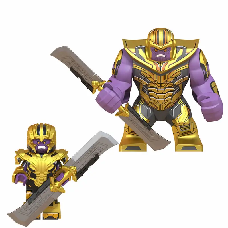 WM785 WN788 Super Heroes Legos Compatible 7.5CM Big Size Thanos Building Blocks Mini Figure Toys