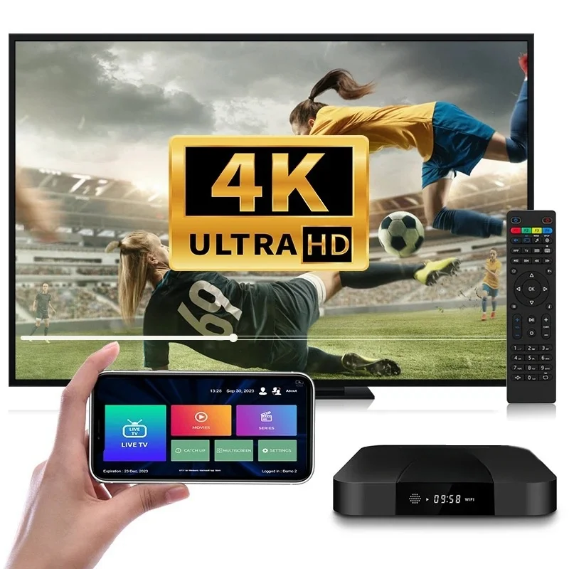 Лучшая приставка для IPTV 4k премиум-класса Smarters pro Media Player Android10 TV Box