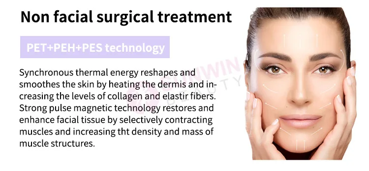 Newest Design peface RF wrinkle removal massage full face lifting tightening emslim v line machine for salon
