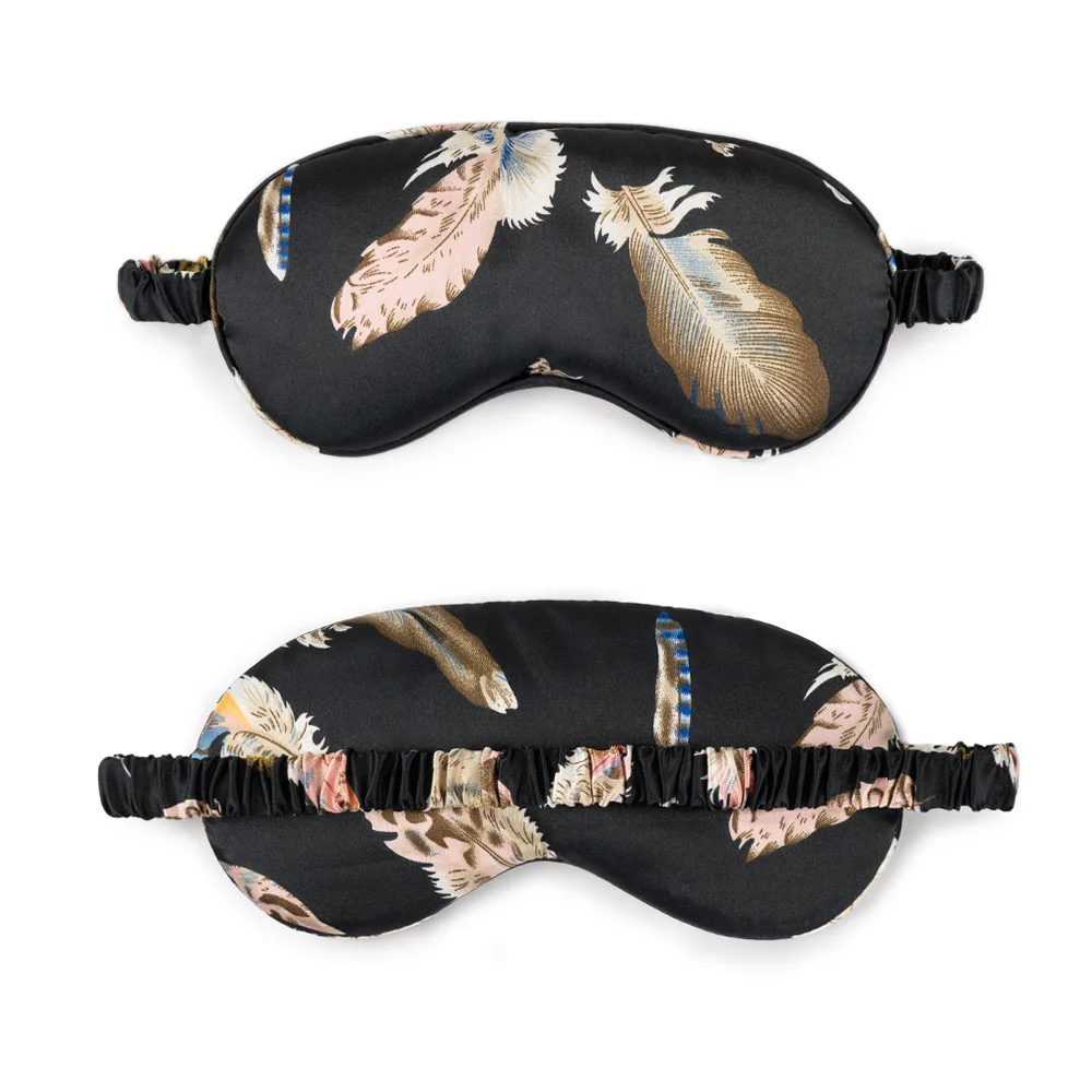 2023 Double face Animal pattern silk eye mask Mulberry silk shade sleep aid eye mask for man and woman