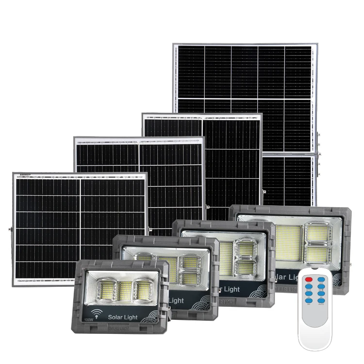 Multiple control methord solar flood lights outdoor 5 years warranty diecast aluminum solar flood light remote control