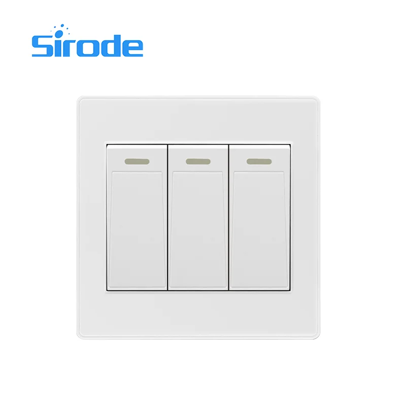 Sirode 5 pin Британский стандарт переключила гнездо с неоновым звездным свечением настенная розетка маленькая кнопка; Лидер продаж; Оптовая продажа от