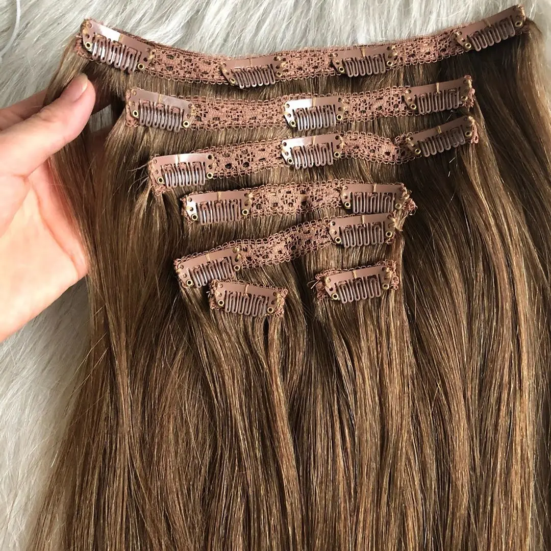 100% Human Hair Extensions Factory Vendor With Lace Clip Hair Extensions Wholesale Brazilian Braiding Hair Extensions For Woman