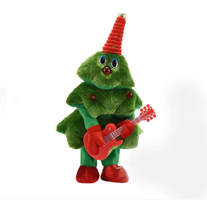 360 Degree Rotating Music Dancing Singing Christmas Tree Doll Home Decoration Xmas New Years Gifts Santa Claus Toy Party Props