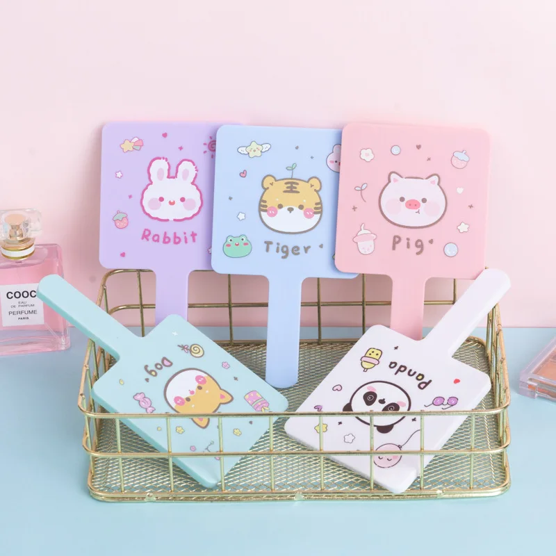 2023 New Customized Square Hand Mirror With Rhinestone Private Label Pocket Mirror Custom Makeup Mirrors