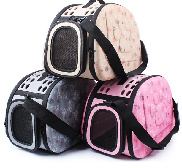 Розовый дорожный Чехол EVA для домашних животных, складная сумка-переноска для домашних питомцев, собак, щенков, кошек, клетка, сумка-тоут, футляр для дома