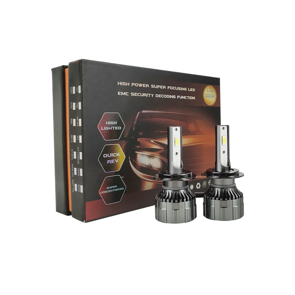 high power hi/low beam led auto car headlight H7 H11 9005 9006 9012 12V universal led car headlight for HID replacement