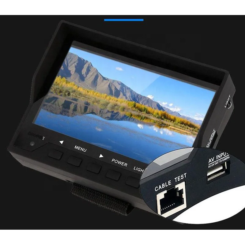 4.3 inch TFT LED Audio Video Security Tester CCTV Camera Test Monitor Portable EU Plug Security Camera Tester